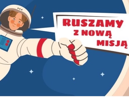 Kosmonauta wypowiadający hasło: ruszamy z nową misją